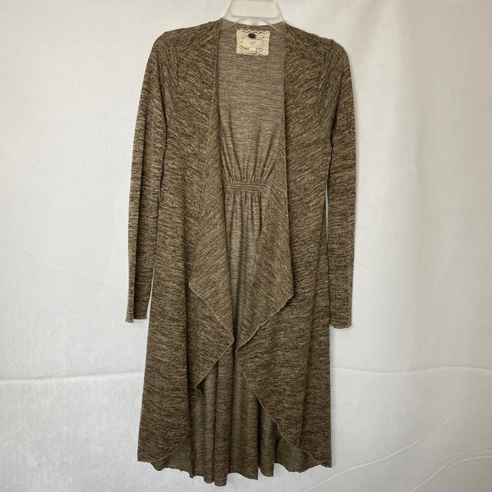 Cupio Cardigan Sweater Duster Waterfall‎ Collar Women's Size Medium